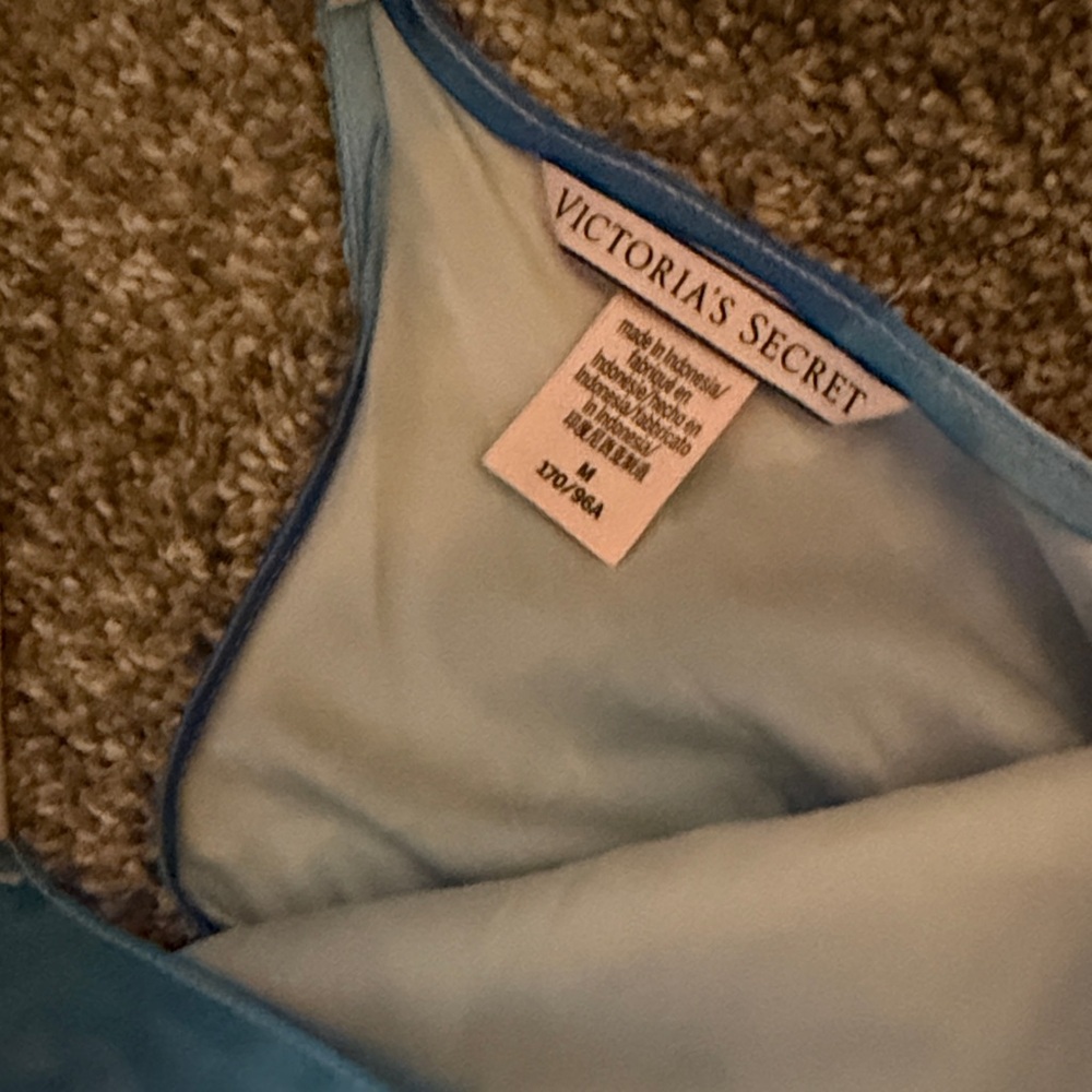 Victoria's Secret  Blue Sky Satin Pajamas - Picture 3 of 7